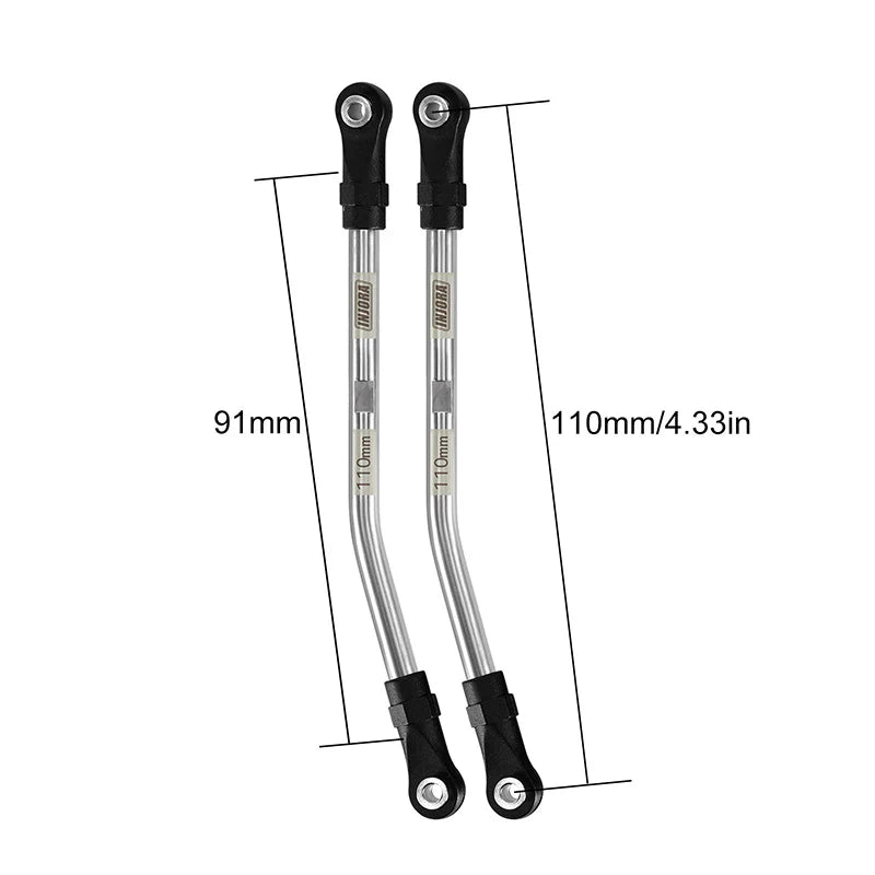 INJORA Stainless Steel High Clearance Links with Rod Ends for 1/10 RC Crawler