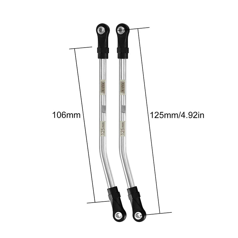INJORA Stainless Steel High Clearance Links with Rod Ends for 1/10 RC Crawler