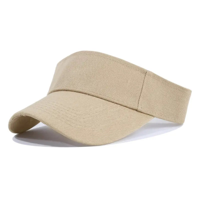 Solid Color Fitted Sun Visor Hat