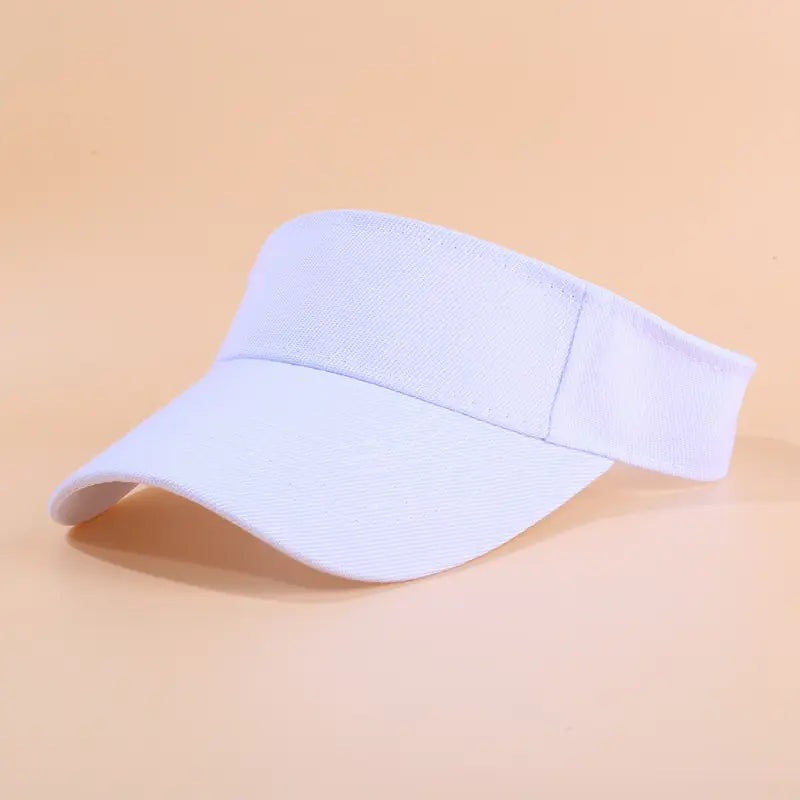 Solid Color Fitted Sun Visor Hat
