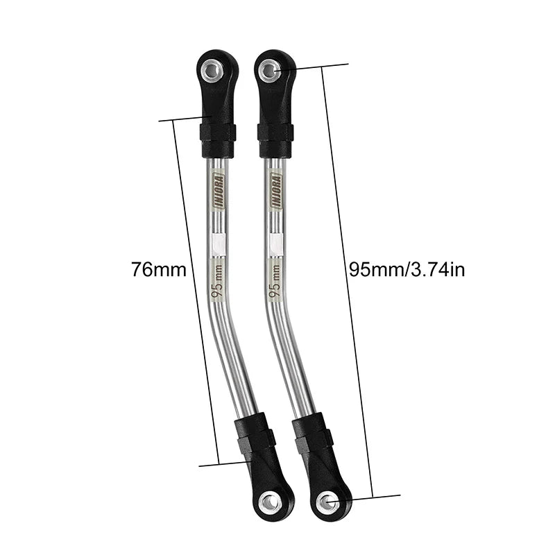 INJORA Stainless Steel High Clearance Links with Rod Ends for 1/10 RC Crawler