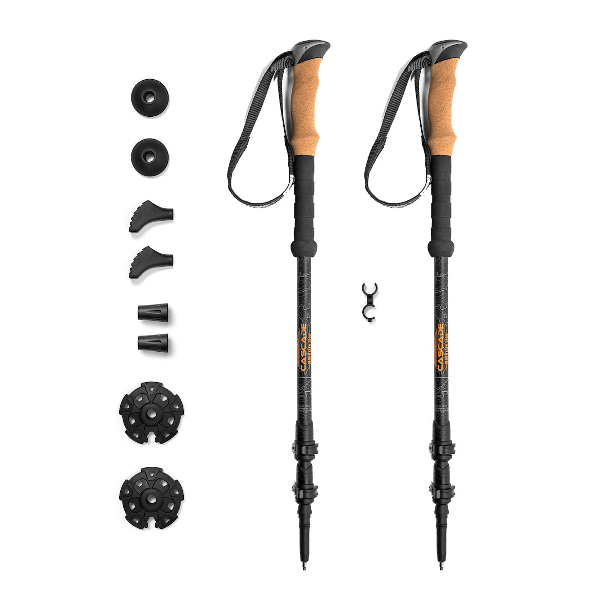 Cascade Mountain Tech Carbon Fibre Trekking Poles