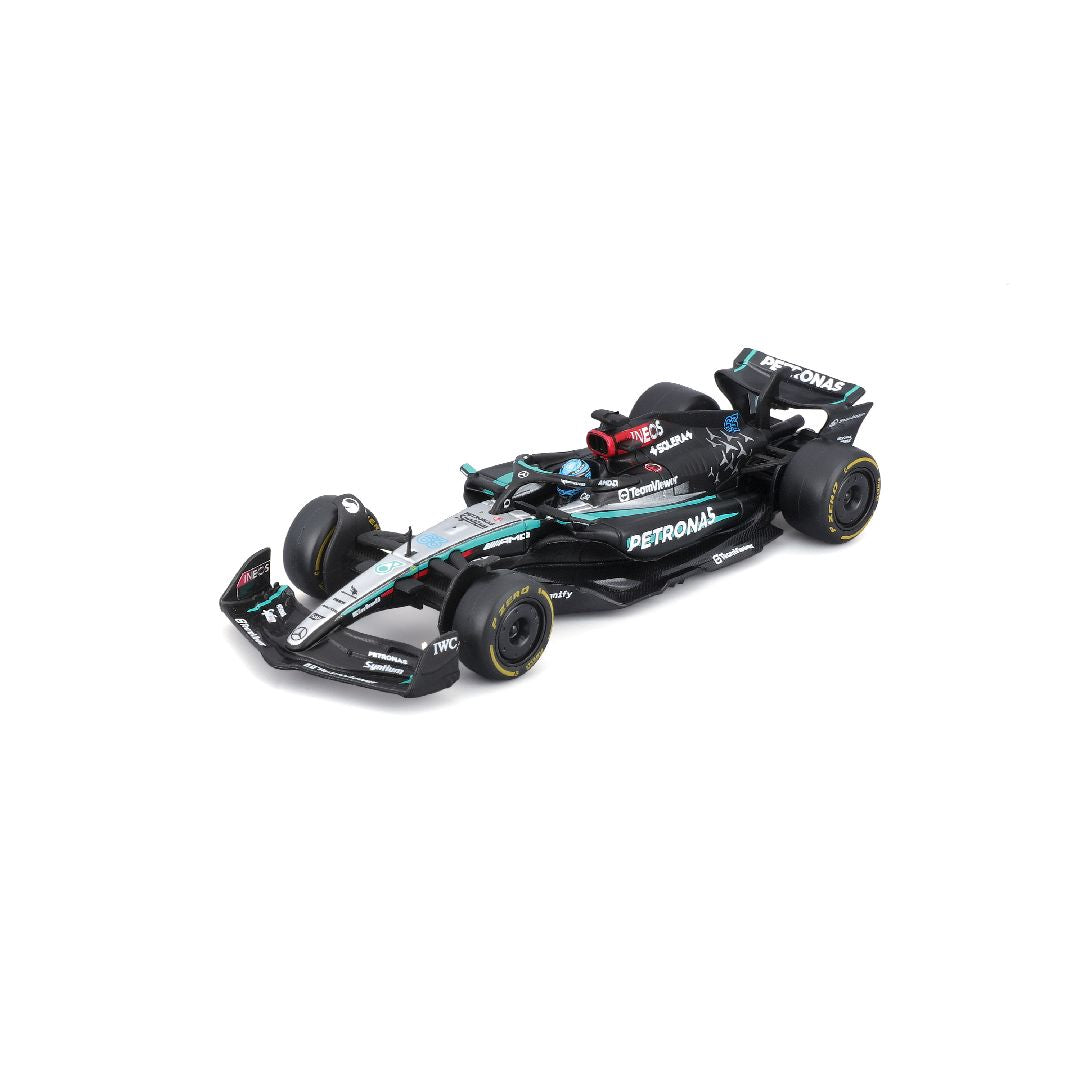 Bburago 1/43 F1 Mercedes W15 w/helmet (2024) - Russell #63
