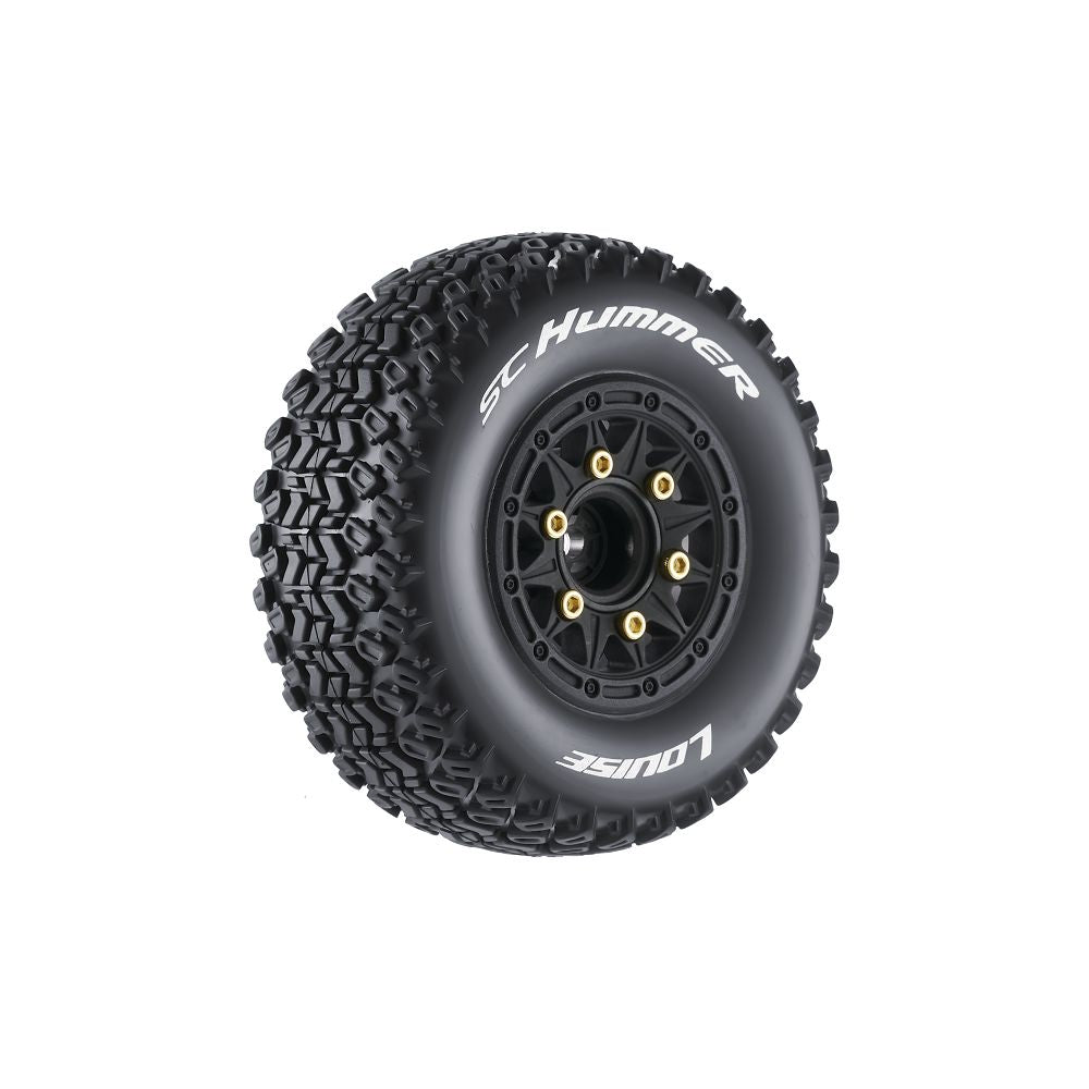 Louise R/C SC-Hummer 2.2/3.0" - 12,14,17mm Rem Hex Blk Whls (2)