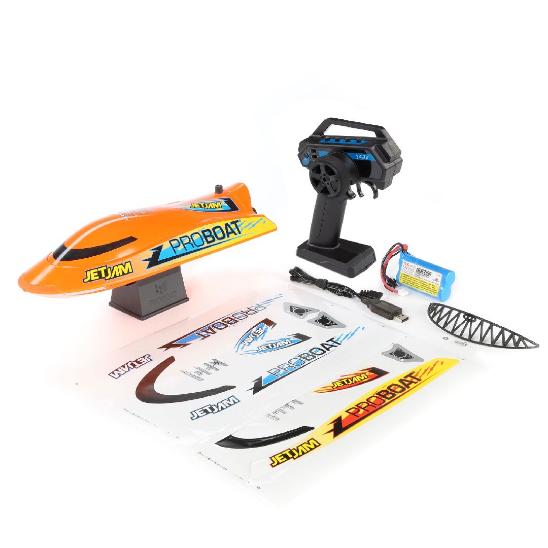Pro Boat Jet Jam 12 Pool Racer, Brushed RTR - Orange (B&C Incl)