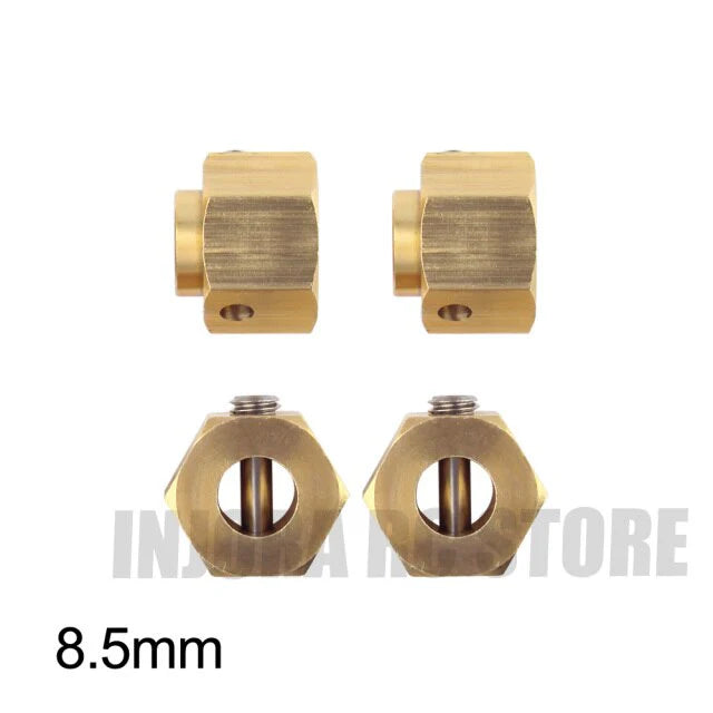 INJORA 4PCS/6PCS 12mm Heavy Brass Wheel Hex Hub Extenders for Traxxas TRX4 TRX6