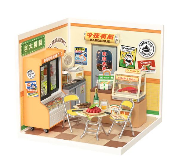 Rolife Night Out Food Stall DIY Plastic Miniature House