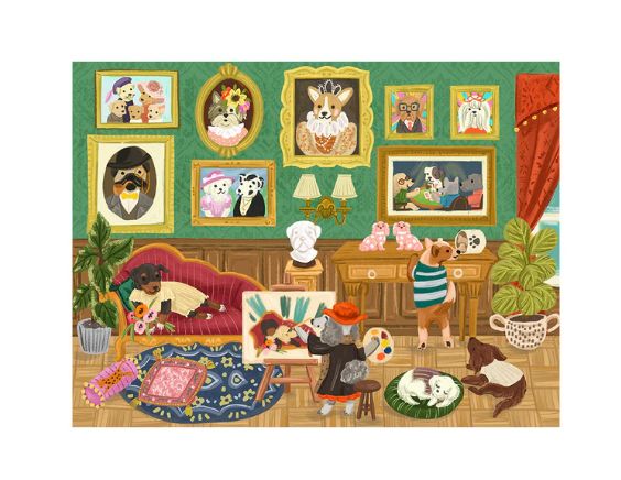 Rolife Doggie Art Gallery 1000 Piece Jigsaw Puzzle