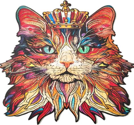 Rowood Cat King 200 Piece Wooden Jigsaw Puzzle