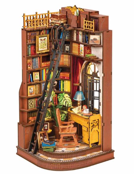 Rolife Book Nook Silent Corner Study 3D Wooden Puzzle