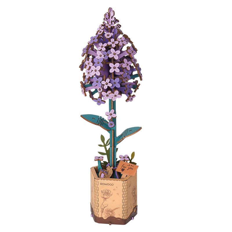 Rowood DIY Lilac 3D Wooden Puzzle