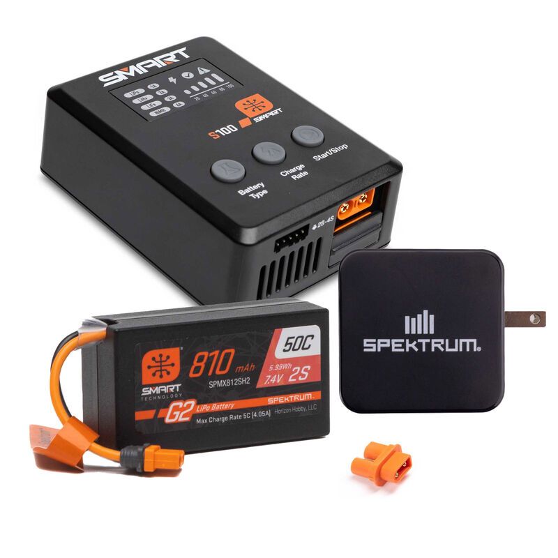 Spektrum G2 Bundle: 810mAh 2S 50C LiPo & S100 Charger