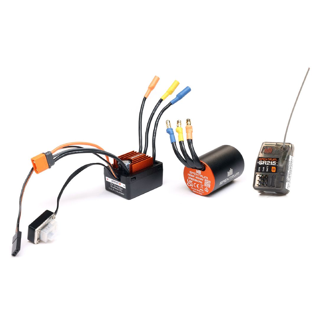Spektrum Smart BL ESC / Motor / RX Combo: 1/12 Losi NASCAR AWD RC Racecar