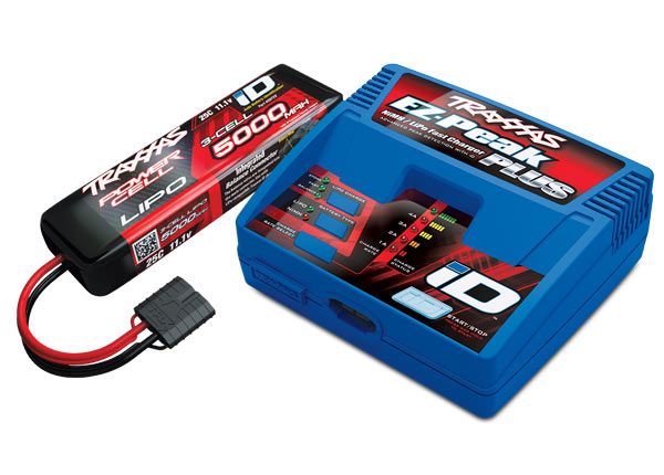 Traxxas Completer Pack: 5000mAh 3S iD & EZ-Peak Plus 3S Charger