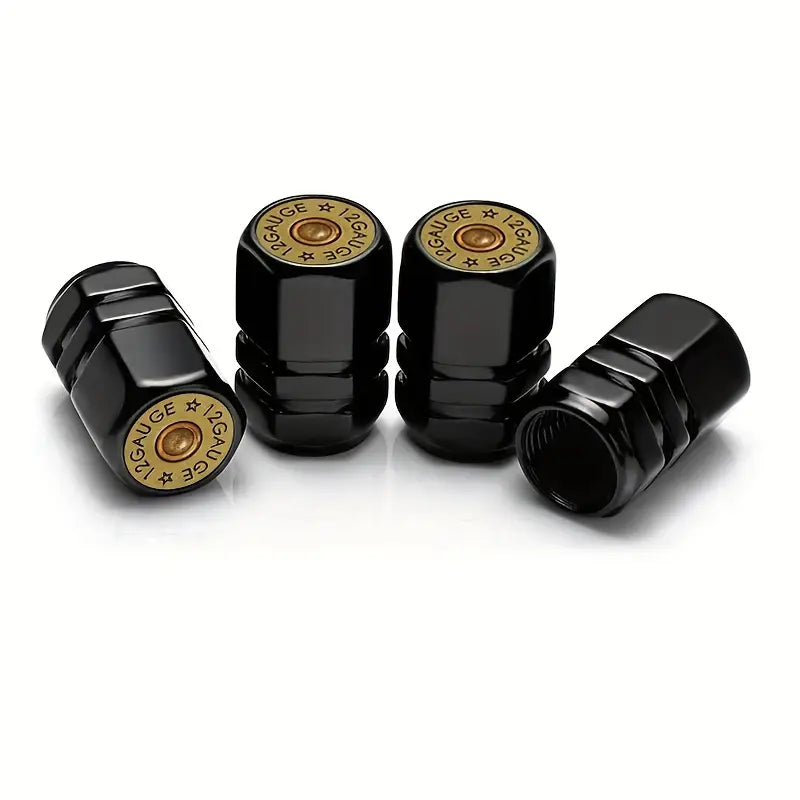 Bullet Pattern Aluminum Alloy Tire Valve Caps