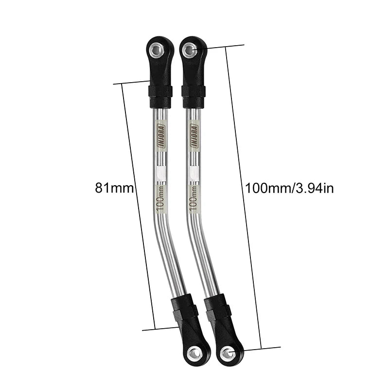 INJORA Stainless Steel High Clearance Links with Rod Ends for 1/10 RC Crawler