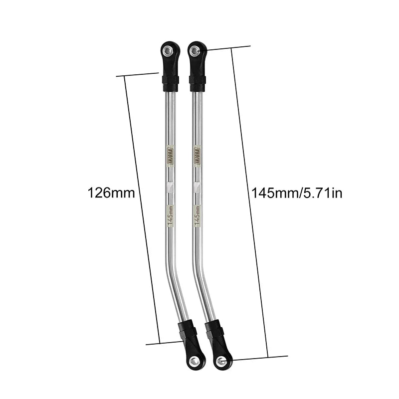 INJORA Stainless Steel High Clearance Links with Rod Ends for 1/10 RC Crawler