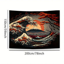 Japanese Great Waves Tapestry