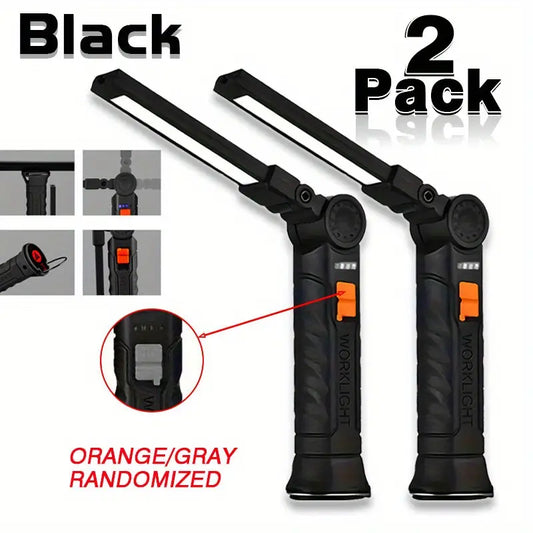 2-Pack Rechargeable LED Work Lights with COB Technology