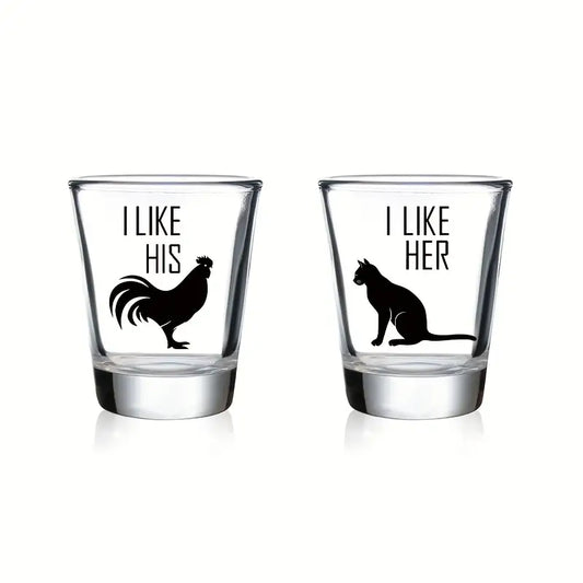 Rooster & Cat Duo Shot Glasses