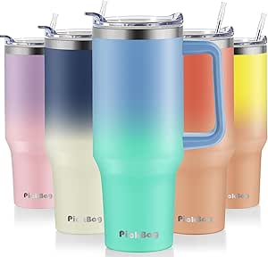 40 oz Tumbler with Handle and Straw