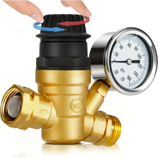 Adjustable Brass RV Water Pressure Regulator