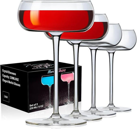 PARACITY Martini Glasses - Set of 4
