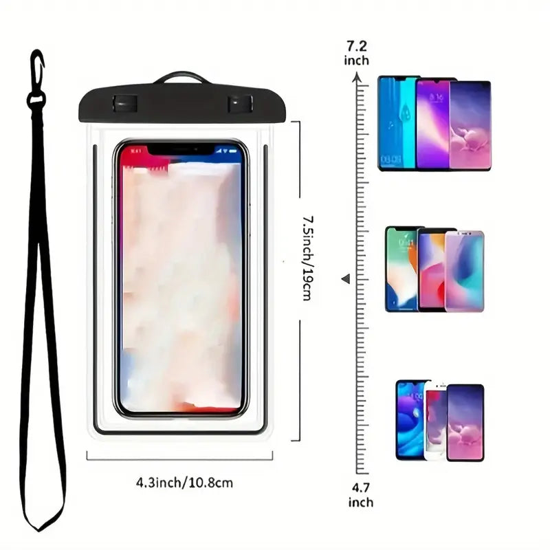 3-Pack PVC Dry Bags with Lanyard