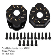 INJORA 49g/pcs Black Brass Outer Portal Drive Housing #8251 for TRX-4 TRX-6