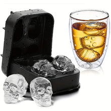 3D Skull Shaped Ice Cube Mold Tray