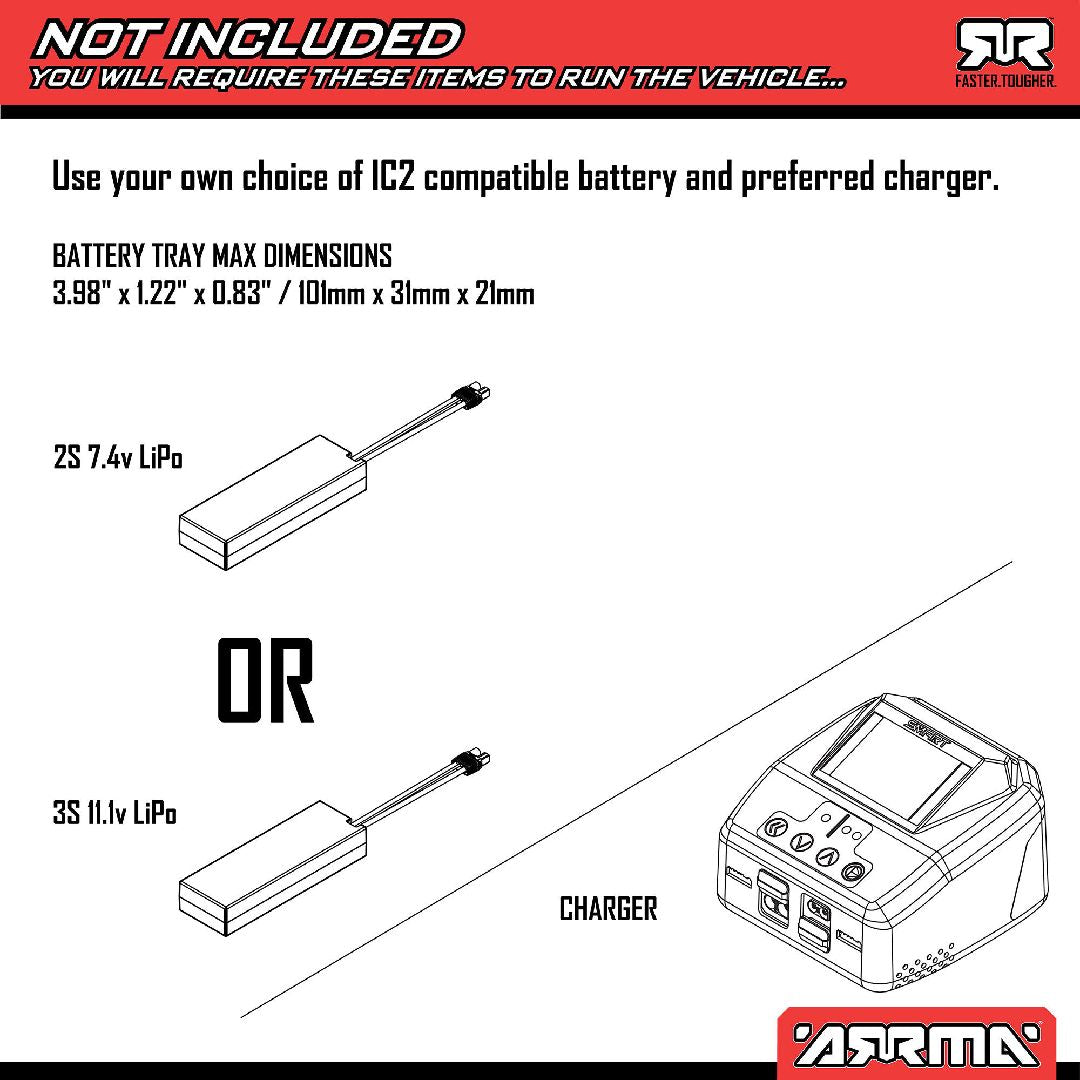 Arrma 1/16 MOJAVE GROM BLX 4x4 Desert Truck RTR - Black