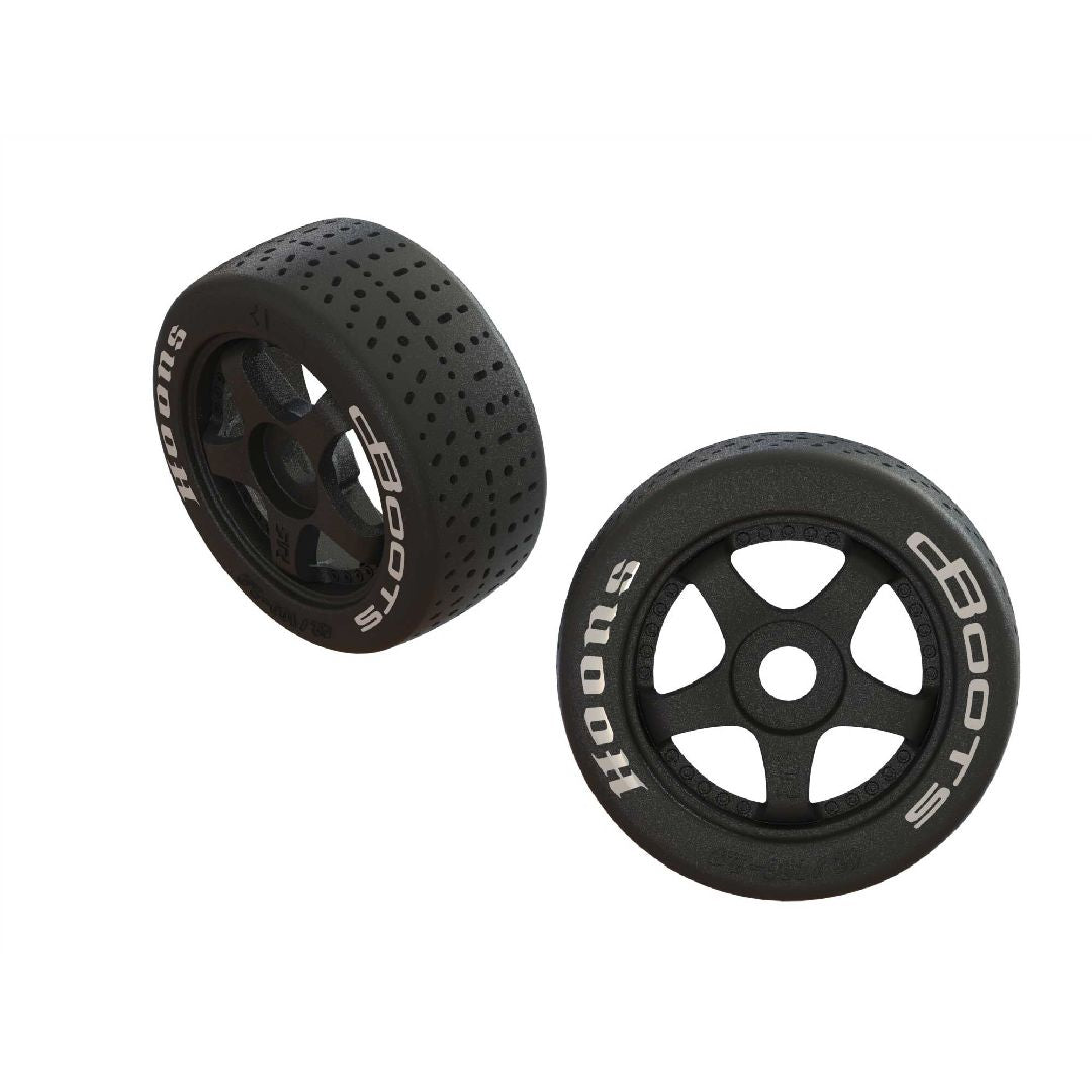 Arrma 'Hoons' 42/100 2.9 Tire, Black Belted 5-Spoke Wheels (2)