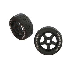 Arrma 'Hoons' 42/100 2.9 Tire, Black Belted 5-Spoke Wheels (2)