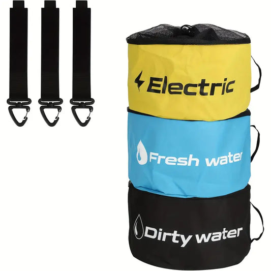 3-Pack RV Sewer Hose Storage Bags with Waterproof Lining