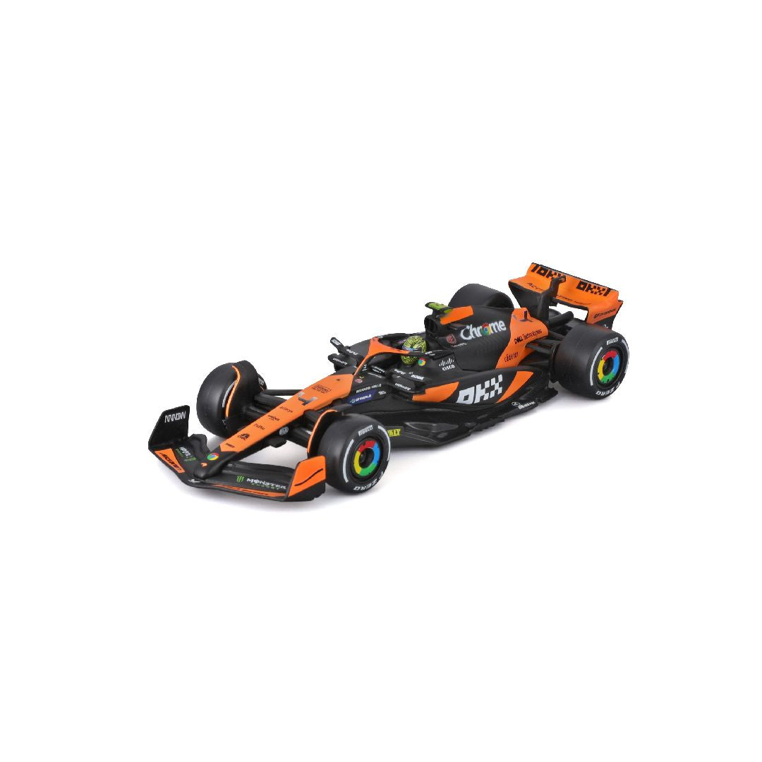 Bburago 1/43 F1 McLaren MCL38 w/ helmet (2024) - Norris #4
