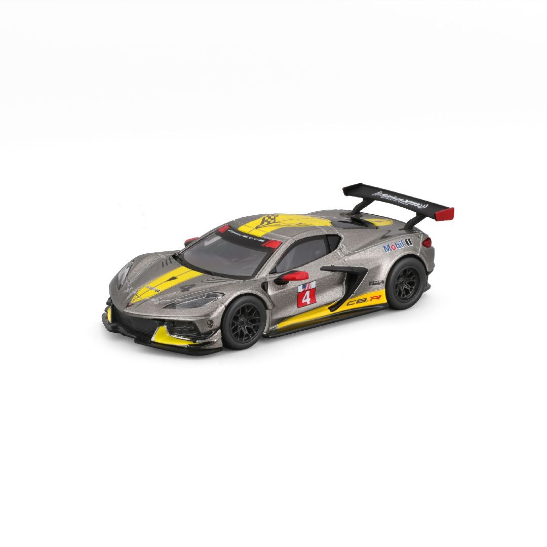 Bburago 1/43 Race 2020 Chevrolet Corvette C8R - Yellow/Grey