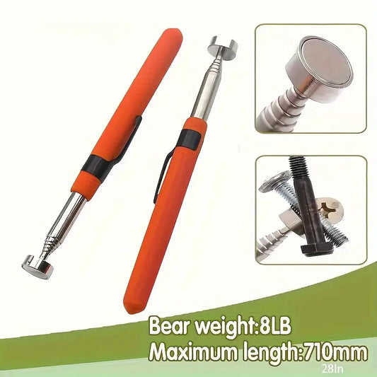 1pc 5lb Steel Magnetic Pickup Tool with Extendable Handle