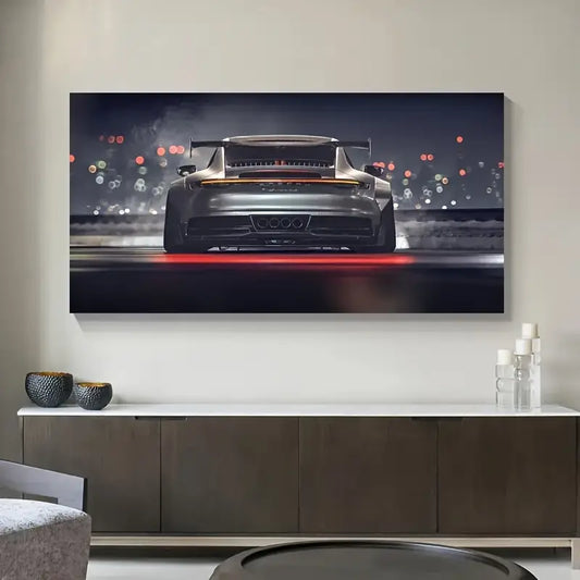 Modern Sports Car Canvas Art Poster 20" x 39"