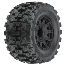 Pro-Line Badlands 3.8" BELTED Tires on Black Rem Hex Wheels (2)