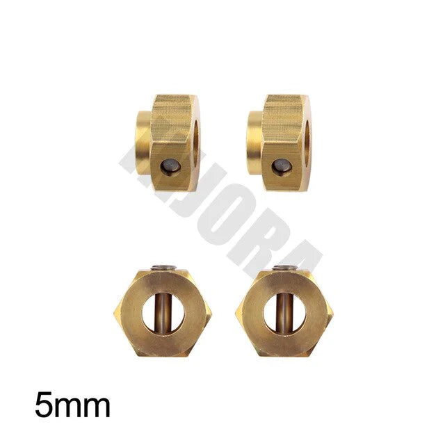 INJORA 4PCS/6PCS 12mm Heavy Brass Wheel Hex Hub Extenders for Traxxas TRX4 TRX6