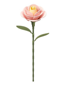 Rowood DIY Light Pink Camellia 3D Wooden Puzzle