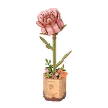 Rowood DIY Pink Rose 3D Wooden Puzzle