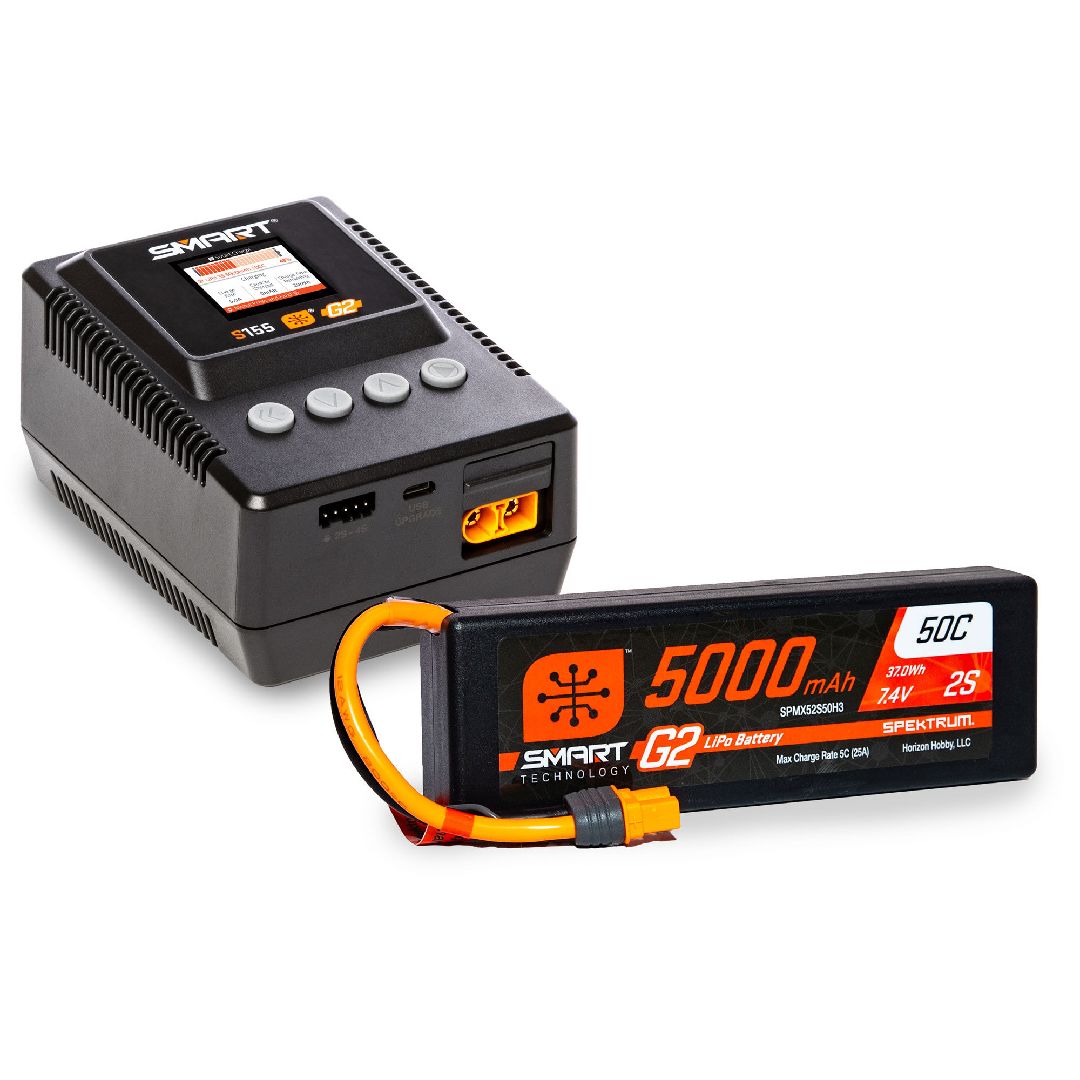 Spektrum Powerstage Surface Bundle: 5000mAh 2S IC3 & S155