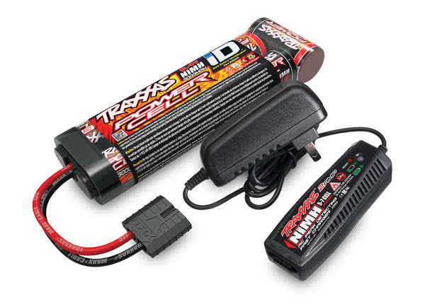 Traxxas Completer Pack: 3000mAh 7-cell NiMH iD & 2-Amp Charger