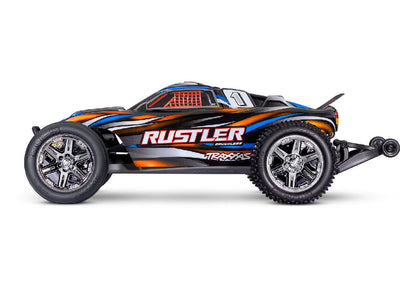 Traxxas 1/10 Rustler BL-2S 2wd RTR - Orange w/ Charger&Battery