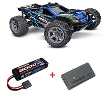 Traxxas 1/10 Rustler BL-2S 4x4 RTR - Blue w/ Charger & Battery