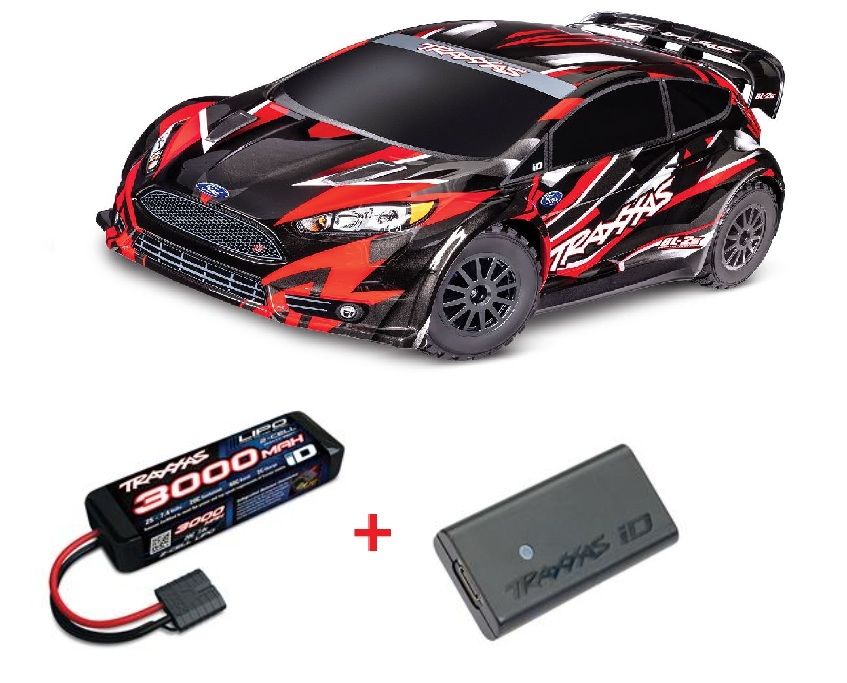 Traxxas 1/10 Ford Fiesta ST Rally 4x4 RTR - Red w/ Charger & Bat